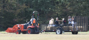 A hay ride was among one of the offerings at Charles City Elementary School’s Fall Festival.