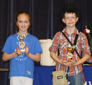 Third grade winners are (l to r) Jeffery Martell (1st-not pictured), Andrea Dallaire (2nd), and Quinn Hodges (3rd).